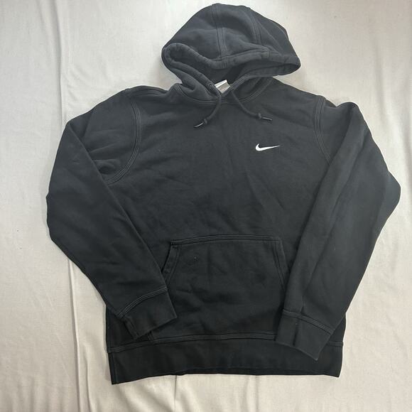 Nike Men's Club Fleece Hoodie Black Size Medium - Picture 1 of 6